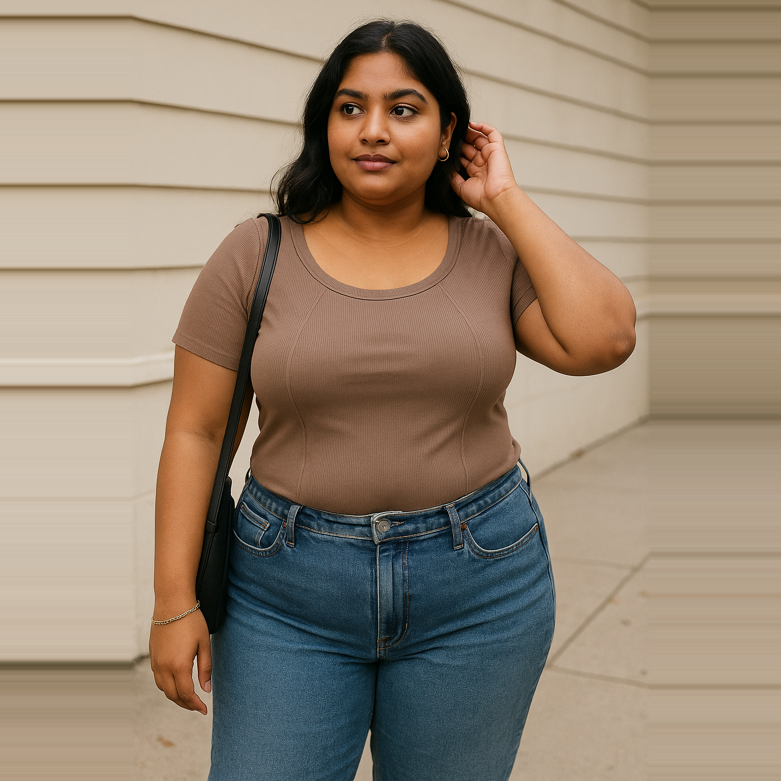 Supreme Plus Size Built-In Bra T-Shirt